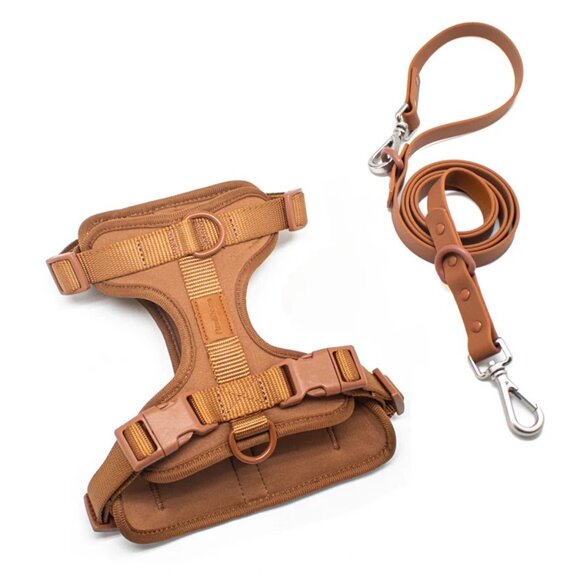 Wild One Harness in Cocoa/Light Brown (Size S) + Free Waterproof Biothane Leash - Picture 2 of 13